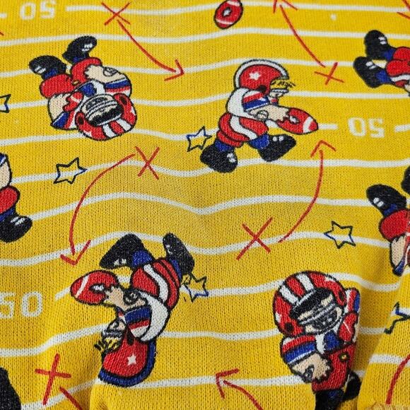 HOPSCOTCH VINTAGE FOOTBALL TODDLER CREWNECK SWEATSHIRT – SIZE 24 MONTHS – YELLOW - Picture 6 of 8